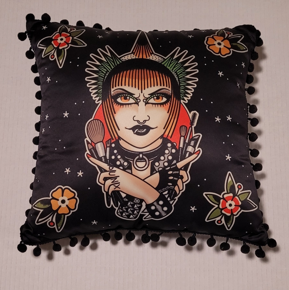SOURPUSS ~ Set Of 2 War Paint Pillows 12x12